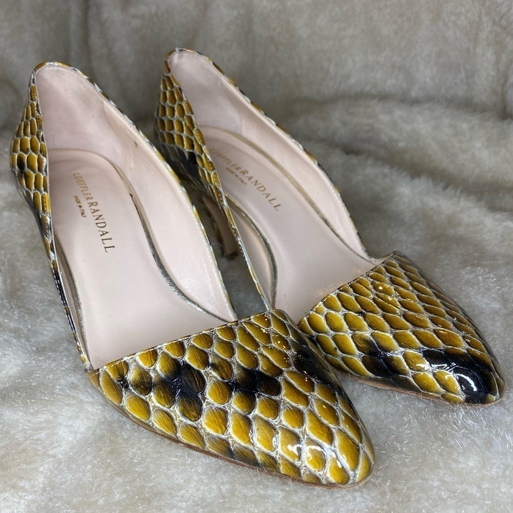 𝅺loeffler Randall Snakeskin Heels